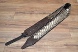 Carlino Custom Anaconda Metal Studded Brown Leather Strap