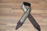 Carlino Custom Anaconda Metal Studded Brown Leather Strap