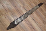 Carlino Custom Anaconda Metal Studded Brown Leather Strap