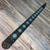 Carlino Orianthi Turquoise Satin nickel Gator Leather strap