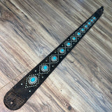 Carlino Orianthi Turquoise Satin nickel Gator Leather strap