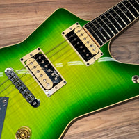 Dean USA custom shop ML in lizardburst flametop with matching headstock