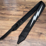 Carlino Ace Frehley lightening bolt strap black with silver bolt