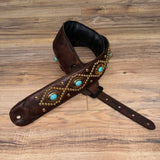 Carlino Orianthi Dark Ranch leather Turquoise Strap