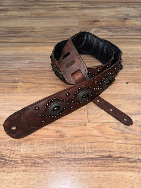 Carlino Orianthi Dark Ranch Leather Black Onyx Strap