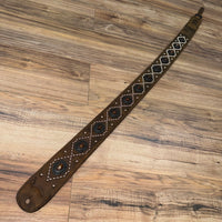 Carlino Orianthi Boson Leather Amber Concho Guitar strap