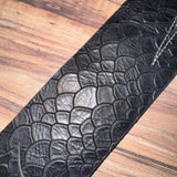 Carlino Ace Lightening Bolt Strap black scale leather