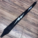Carlino Ace Lightening Bolt Strap black scale leather