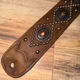 Carlino Orianthi Boson Leather Amber Concho Guitar strap