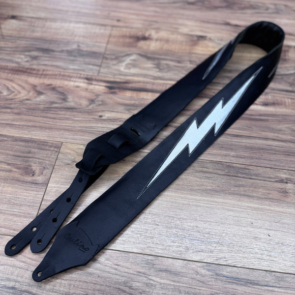 Carlino Ace Frehley lightening bolt strap black with silver bolt
