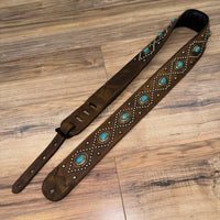 Carlino Orianthi Bison Leather Turquoise Aged Nickel strap