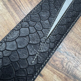Carlino Ace Lightening Bolt Strap black scale leather