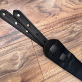 Carlino Ace Frehley lightening bolt strap black with silver bolt