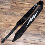 Carlino Ace Lightening Bolt Strap black scale leather