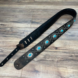 Carlino Orianthi Turquoise Satin nickel Gator Leather strap