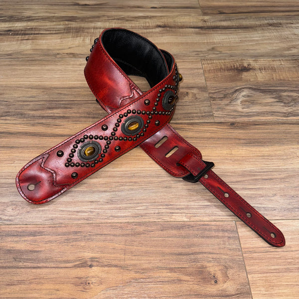 Carlino Orianthi Vampyre Red Latigo Tiger Eye Strap
