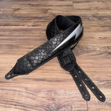 Carlino Ace Lightening Bolt Strap black scale leather
