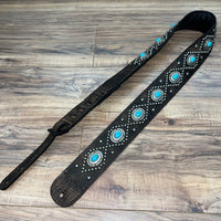 Carlino Orianthi Turquoise Satin nickel Gator Leather strap
