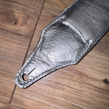 Carlino Ace silver leather lightening bolt strap