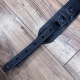 Carlino Ace Lightening Bolt Strap black scale leather