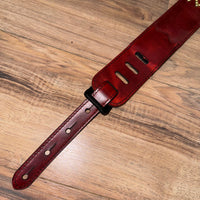 Carlino Orianthi Vampyre Red Latigo Leather Tiger Eye Gold Strap