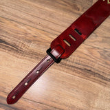 Carlino Orianthi Vampyre Red Latigo Leather Tiger Eye Gold Strap
