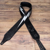 Carlino Ace Lightening Bolt Strap black scale leather