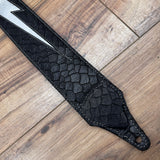 Carlino Ace Lightening Bolt Strap black scale leather