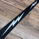 Carlino Ace Lightening Bolt Strap black scale leather