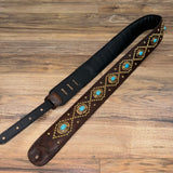 Carlino Orianthi Dark Ranch leather Turquoise Strap