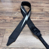 Carlino Ace Frehley lightening bolt strap black with silver bolt