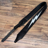 Carlino Ace Lightening Bolt Strap black scale leather