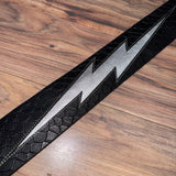 Carlino Ace Lightening Bolt Strap black scale leather