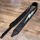 Carlino Ace Frehley lightening bolt strap black with silver bolt