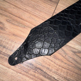 Carlino Ace Lightening Bolt Strap black scale leather