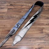 Carlino Ace silver leather lightening bolt strap