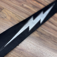 Carlino Ace Frehley lightening bolt strap black with silver bolt
