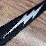 Carlino Ace Frehley lightening bolt strap black with silver bolt