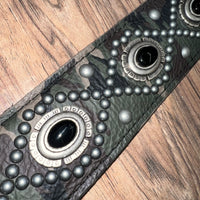 Carlino Orianthi Army Camo leather Strap with Onyx conchos