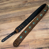 Carlino Orianthi Bison Leather Turquoise Aged Nickel strap