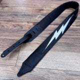 Carlino Ace Frehley lightening bolt strap black with silver bolt