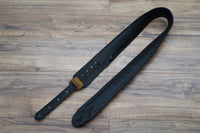 Carlino Distressed Bison Leather Swirl Strap, star concos