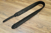 Carlino Custom Tiger Eye Swirl Black Leather Guitar Strap