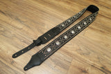 Carlino Custom Saucer Swirl Studded Black Leather Strap