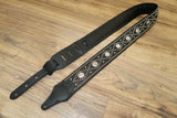 Carlino Custom Saucer Swirl Studded Black Leather Strap
