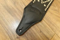 Carlino Custom Saucer Swirl Studded Black Leather Strap