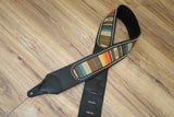 Carlino Custom Santa Fe Black Leather Guitar Strap