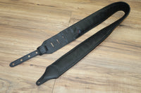 Carlino Custom Santa Fe Black Leather Guitar Strap