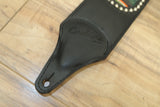 Carlino Custom Santa Fe Black Leather Guitar Strap