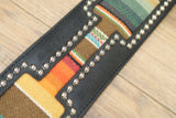 Carlino Custom Santa Fe Black Leather Guitar Strap